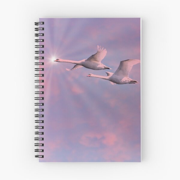 Item preview, Swans Flying in a Pink and Lavender Sky at Sunrise designed and sold by Jon Shore.