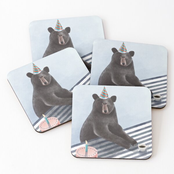 Item preview, Happy bearsday black bear designed and sold by bearly-creative.
