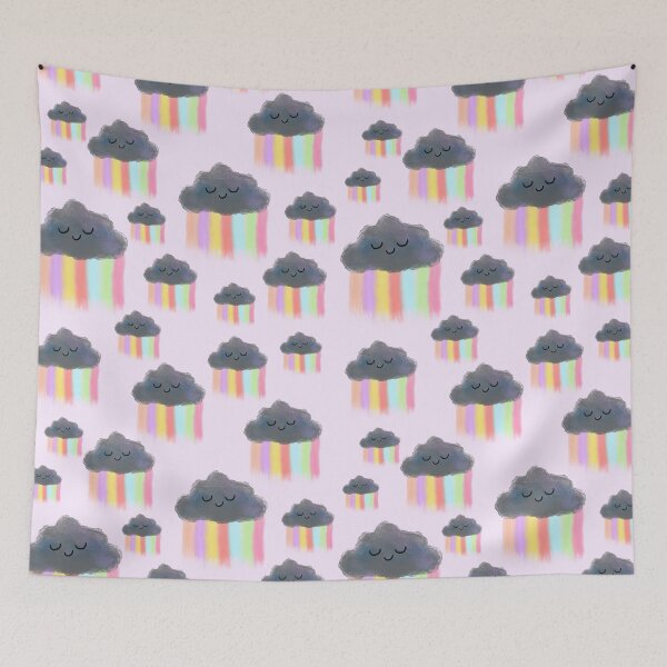 Item preview, Kawaii Rainclouds-Pink designed and sold by SturgesC.