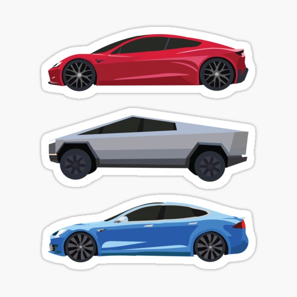 Minimalist Tesla 01 Sticker