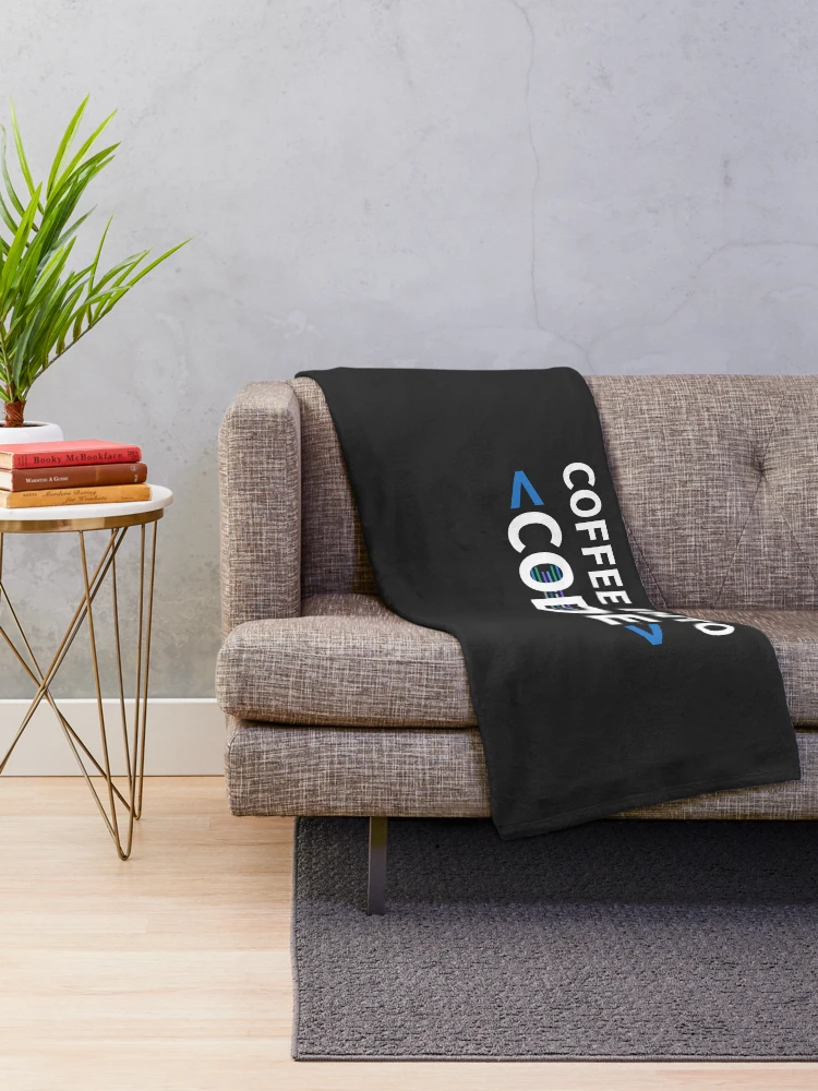Thumbnail 2 of 6, Throw Blanket, Developer I Convert Coffee Into Code designed and sold by bliptee.