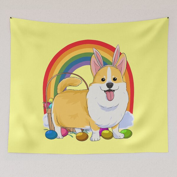 Item preview, Pembroke Welsh Corgi Bunny Happy Easter Day designed and sold by Nosek1ng.