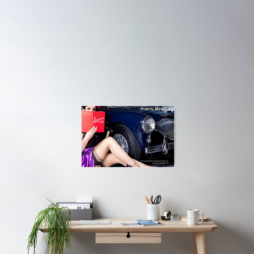 Healey Girl - Longstone Tyres Poster