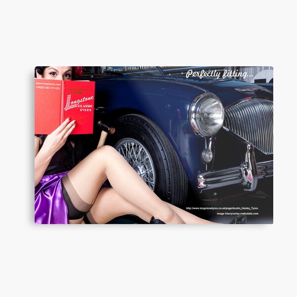 Healey Girl - Longstone Tyres Metal Print