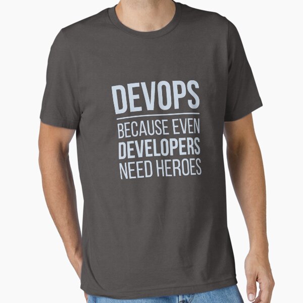 Item preview, Developer Devops Because Even Developers Need Heroes designed and sold by bliptee.