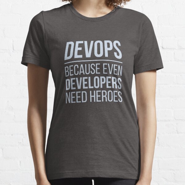 Item preview, Developer Devops Because Even Developers Need Heroes designed and sold by bliptee.