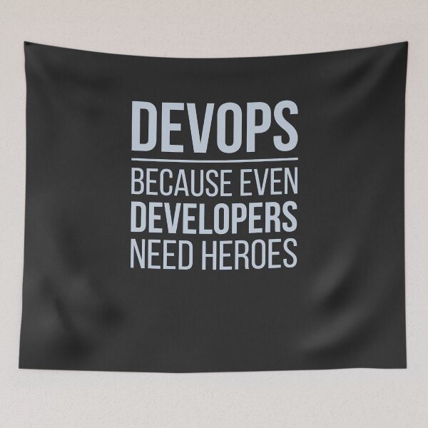 Item preview, Developer Devops Because Even Developers Need Heroes designed and sold by bliptee.