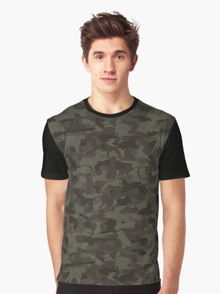 dog print camo shirt