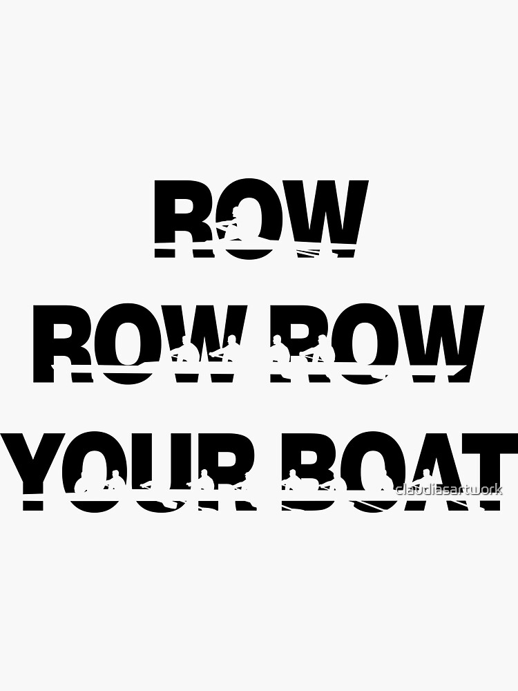 "Rowing, rowers" Sticker for Sale by claudiasartwork Redbubble
