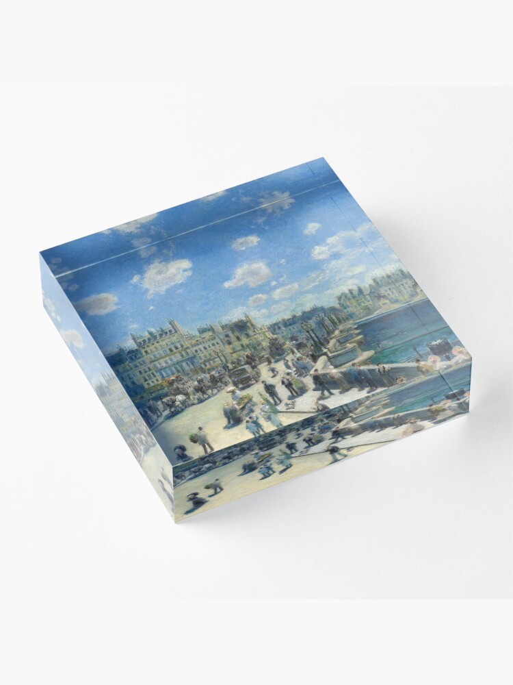 Alternate view of Pont Neuf Paris Painting by Auguste Renoir Acrylic Block