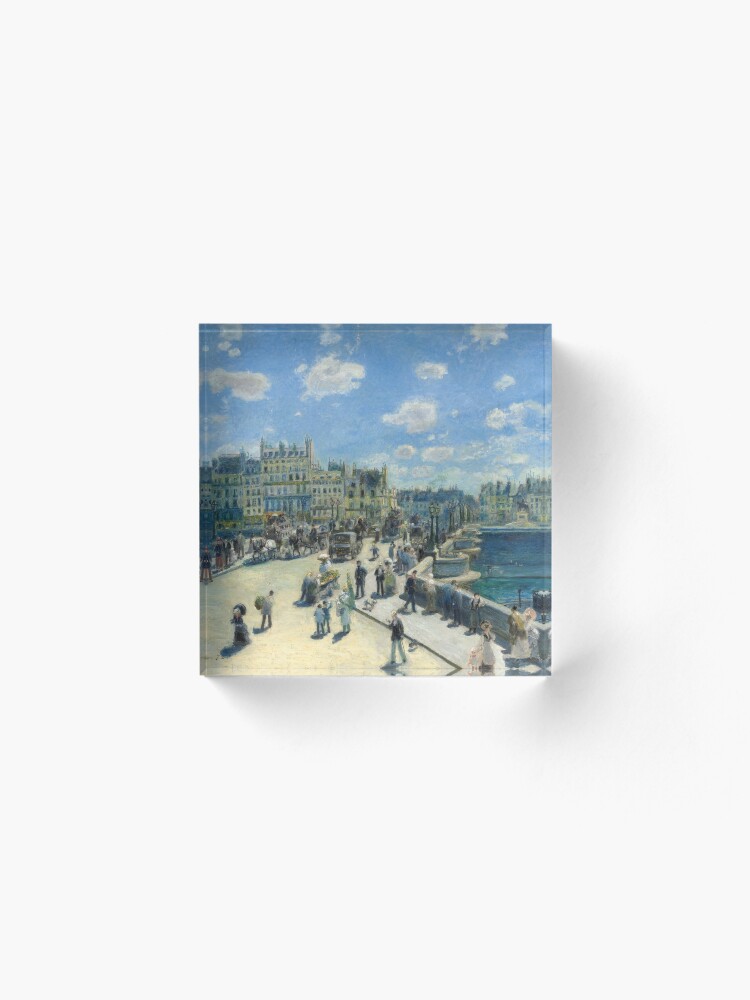 Alternate view of Pont Neuf Paris Painting by Auguste Renoir Acrylic Block