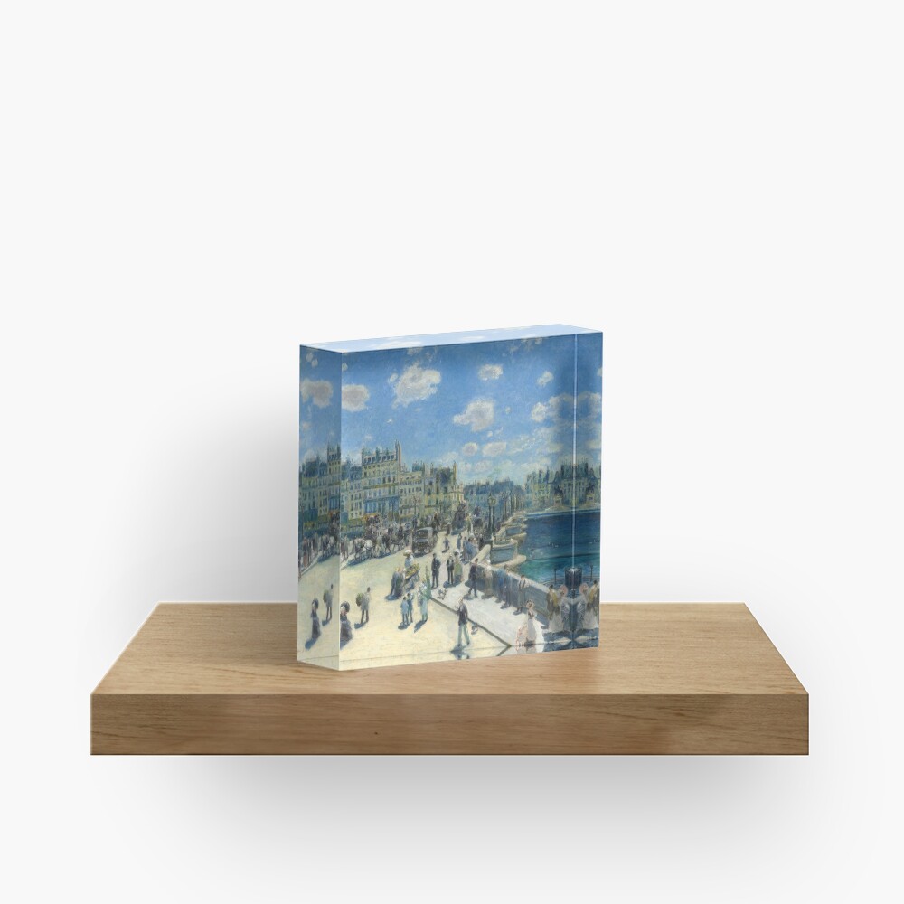 Pont Neuf Paris Painting by Auguste Renoir Acrylic Block