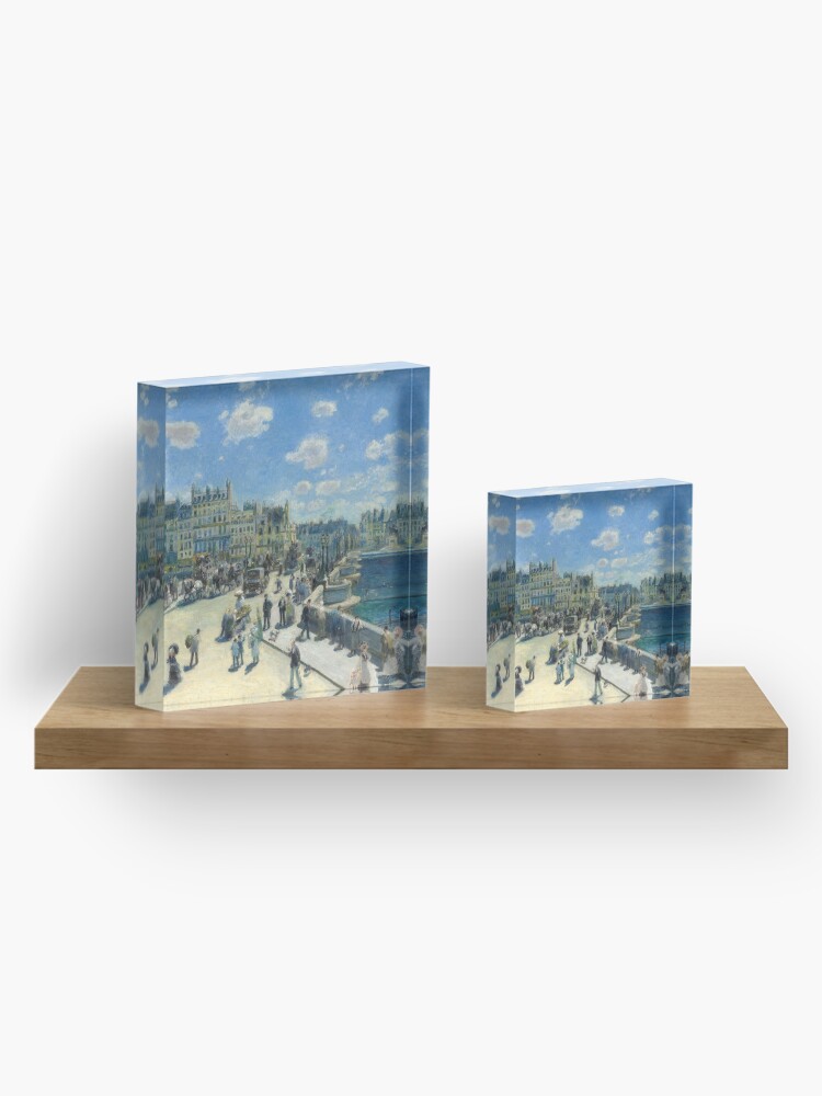 Alternate view of Pont Neuf Paris Painting by Auguste Renoir Acrylic Block
