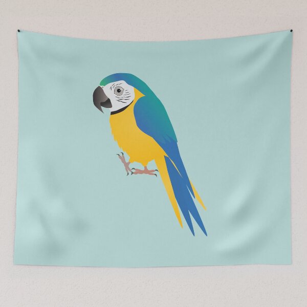 Item preview, Funny blue and yellow macaw designed and sold by Bwiselizzy.