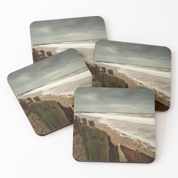Item preview, Metal Sea Defences on Happisburg Beach designed and sold by MargaretClavell.