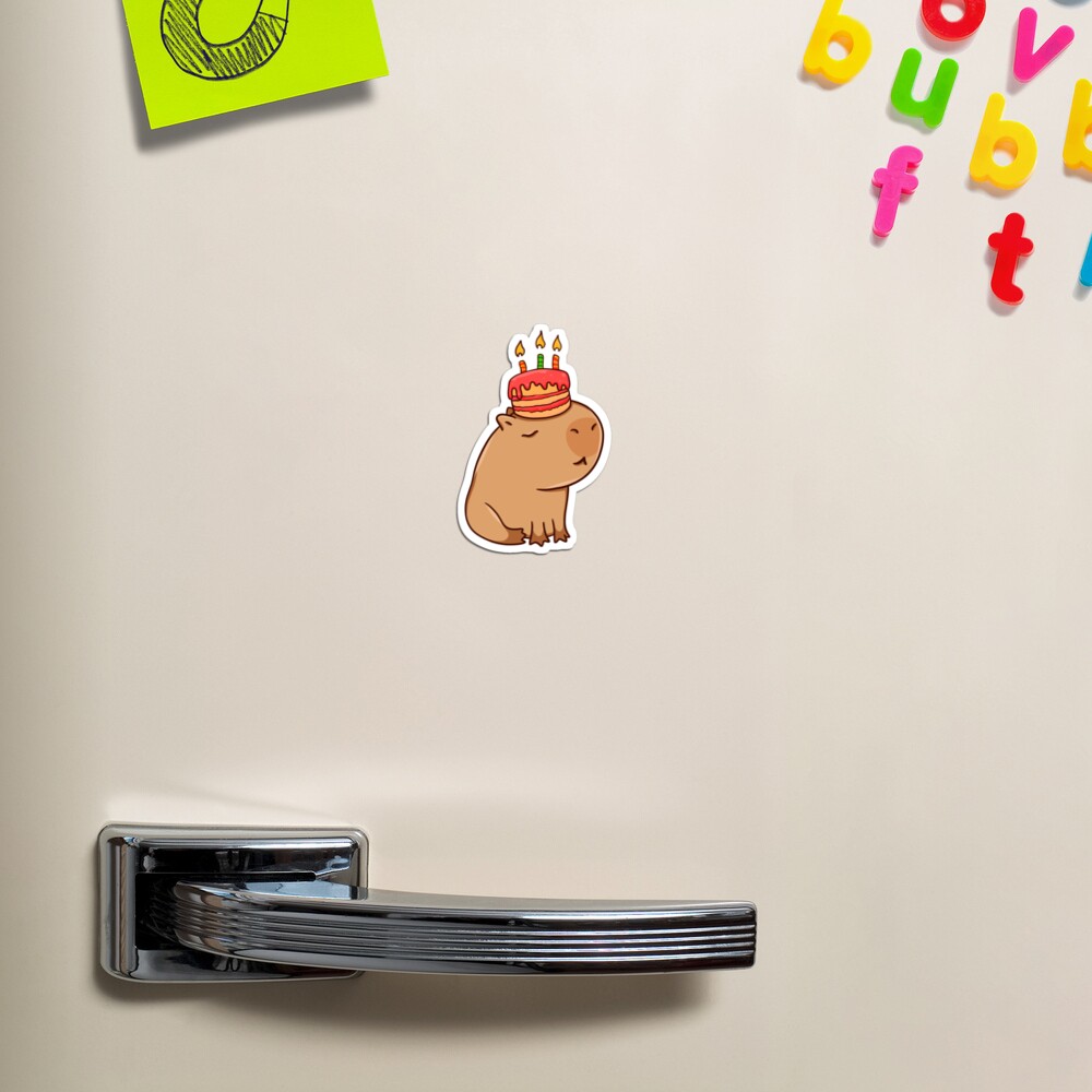 Happy Birthday Magnet for Capybara Fans Capy Birthday to You! 