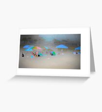 Beach unbrellas Greeting Card