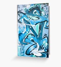 Abstract Graffiti on the textured wall Greeting Card