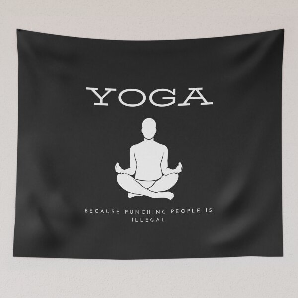 Item preview, Yoga - Because Punching People Is Illegal yoga top designed and sold by PetrKad.