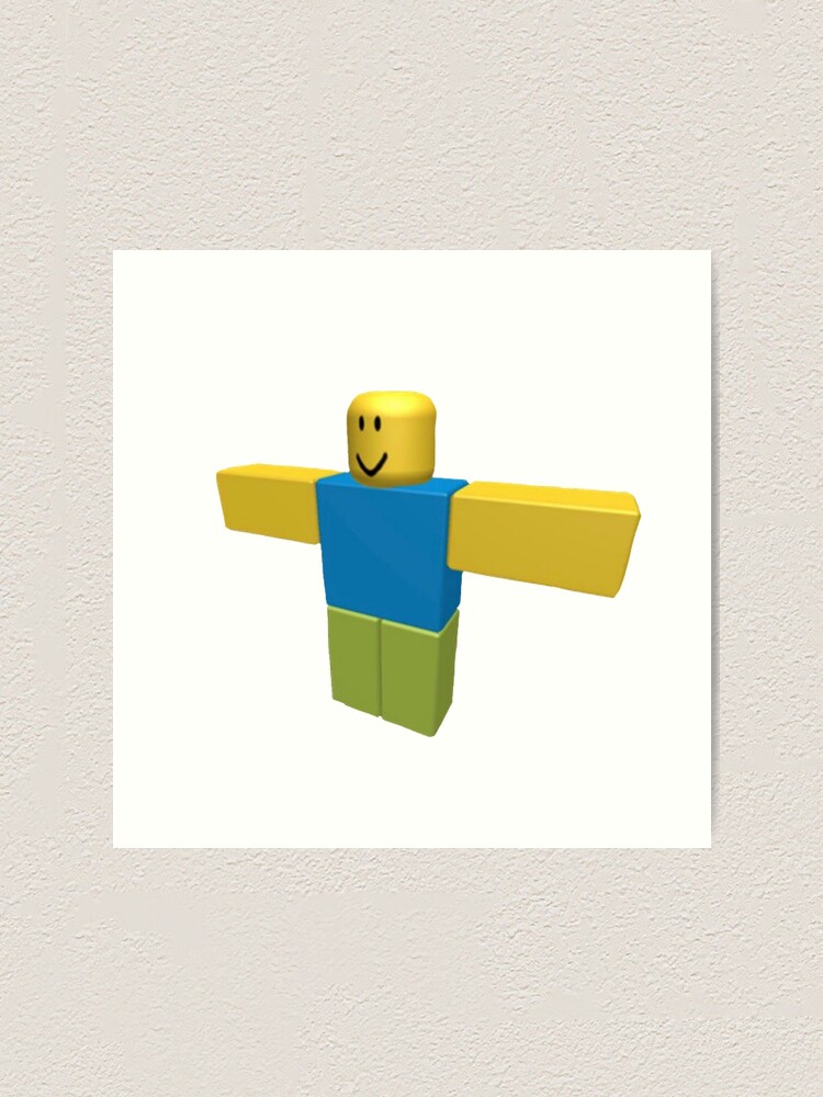 Roblox T Pose Meme Art Print By Alexcrewe Redbubble - 26 best roblox images in 2018 roblox memes funny memes