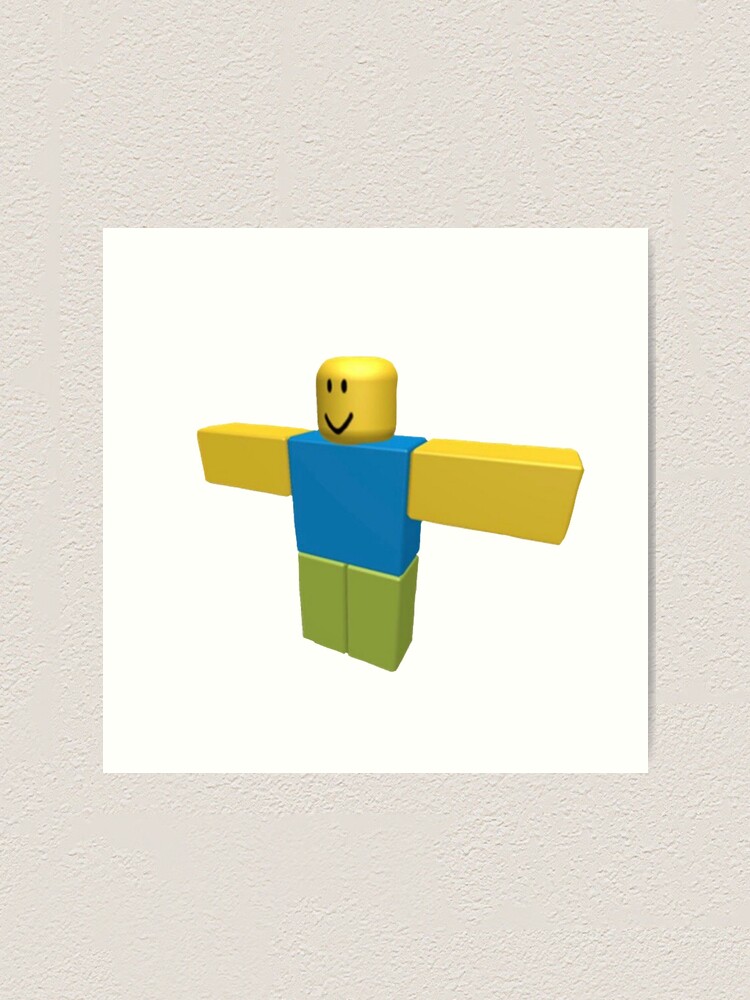 Roblox T Pose Meme Art Print By Alexcrewe Redbubble - roblox vine 7