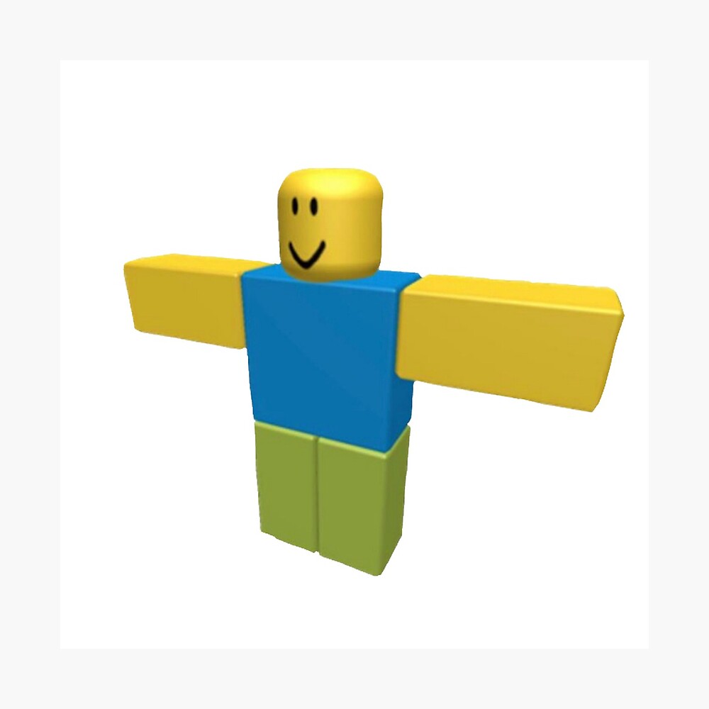 Roblox T Pose Meme Poster By Alexcrewe Redbubble - cute face aww roblox