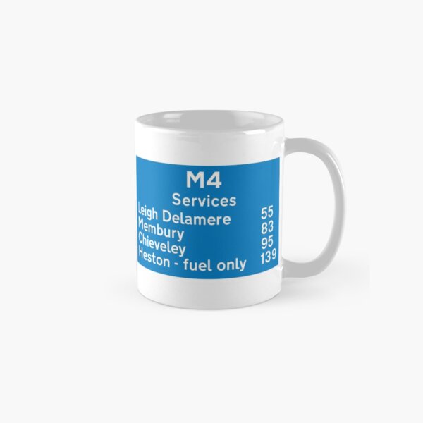 M4 Services | Gavin and Stacey Christmas Special | Motorway Sign Classic Mug