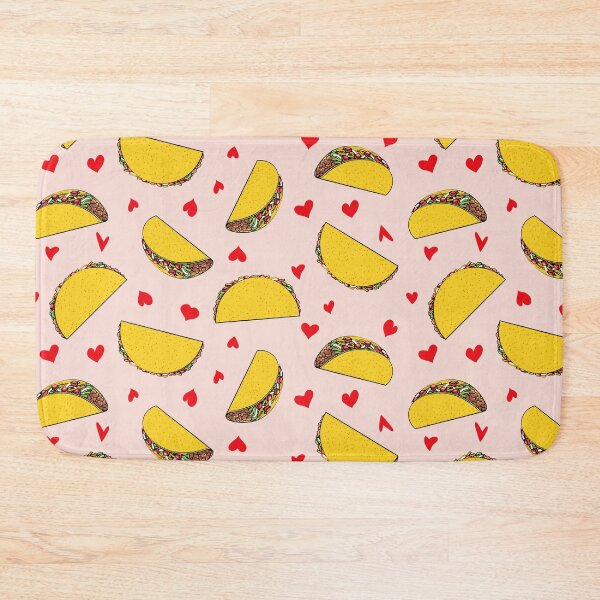 Item preview, I love tacos - tacos & hearts - pink designed and sold by littlearrow.