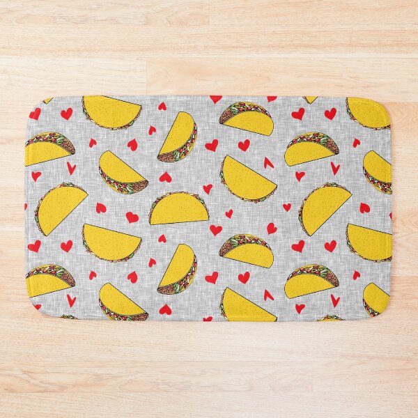 Item preview, I love tacos - tacos & hearts - grey designed and sold by littlearrow.