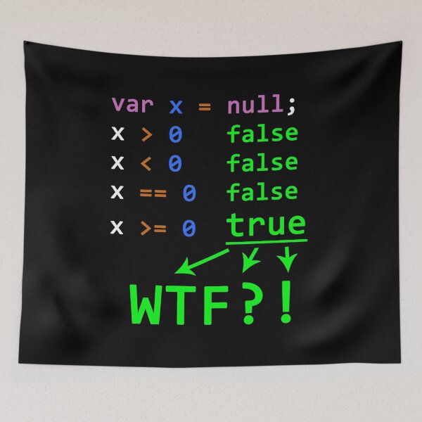 Item preview, Javascript bug developer must know null designed and sold by superpixus.