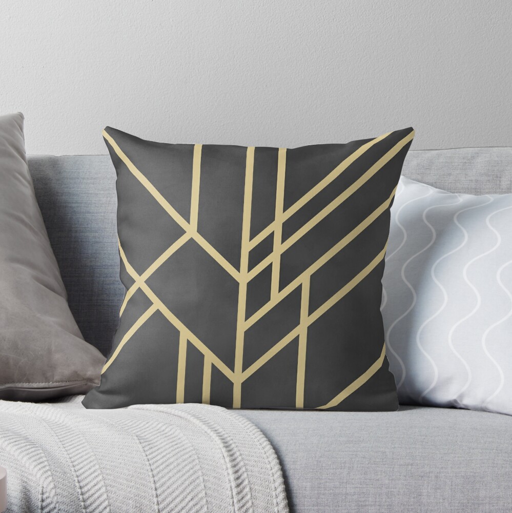 Beautiful And Charming Art Deco design Throw Pillow by BattaAnastasia TP-LYQCZMSL