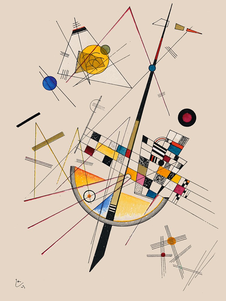 Kandinsky Delicate Tension No. 85, 1923 Artwork Reproduction, Design for Posters, Prints, Tshirts, Men, Women, Kids, Youth by clothorama