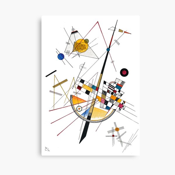 Kandinsky Delicate Tension No. 85, 1923 Artwork Reproduction, Design for Posters, Prints, Tshirts, Men, Women, Kids, Youth Canvas Print