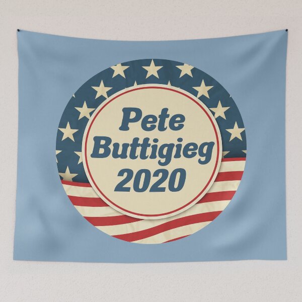 Item preview, Pete Buttigieg for President 2020 Retro Flag designed and sold by Epic Love Designs.