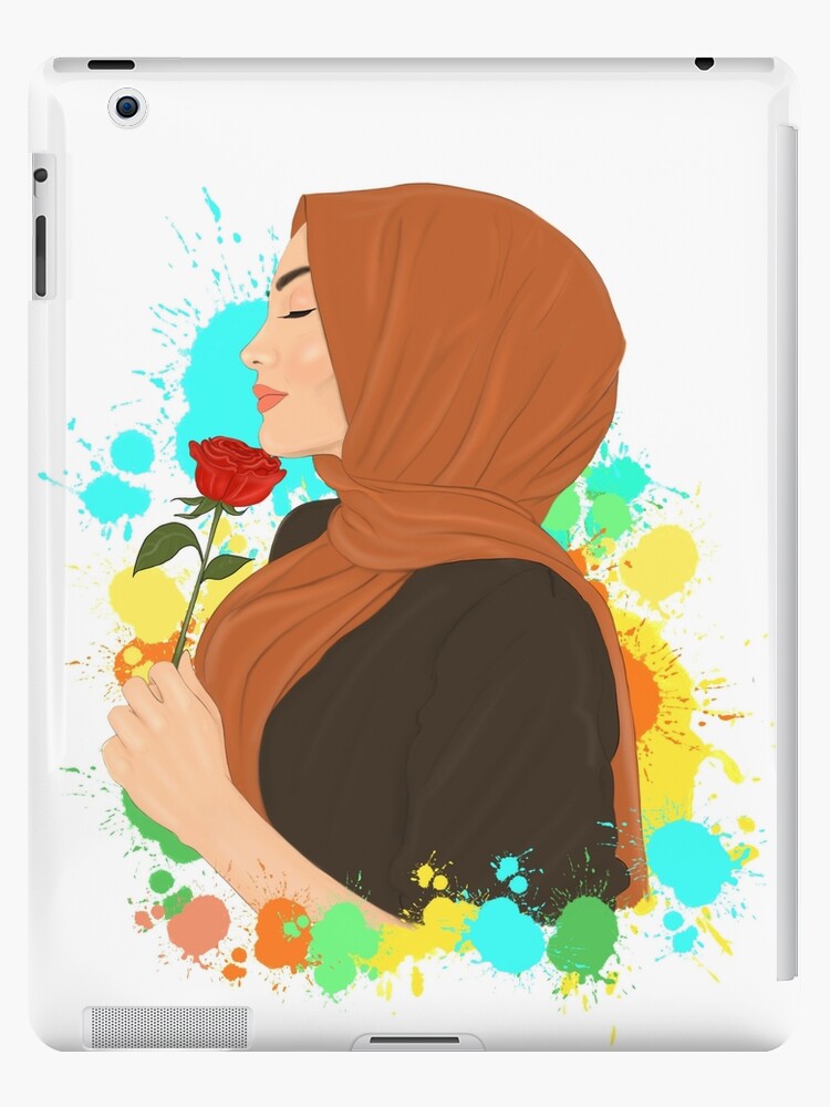 Beautiful Girl in Hijab Cartoon iPad Case & Skin for Sale by