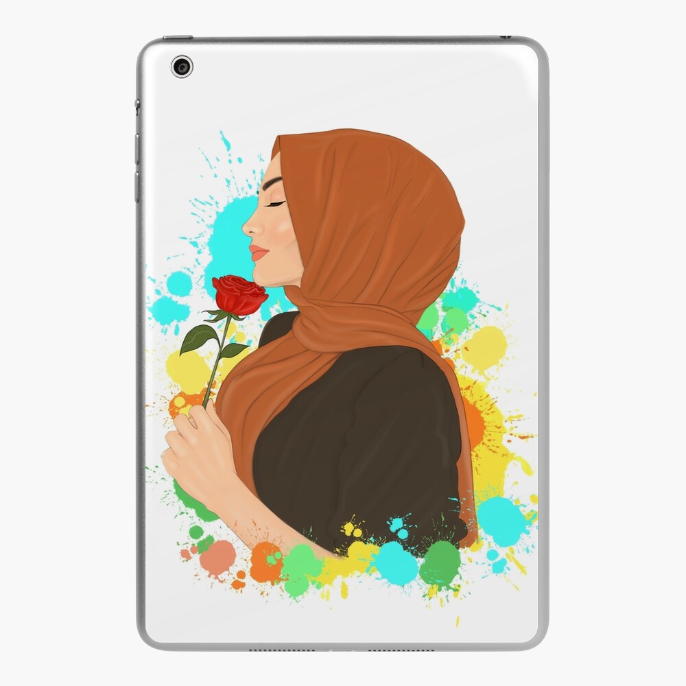 Beautiful Girl in Hijab Cartoon iPad Case & Skin for Sale by MrBadDream