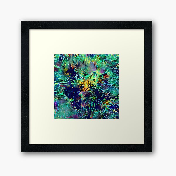 Deep Style Cat Framed Art Print