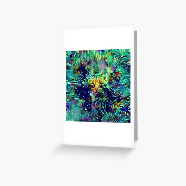 Deep Style Cat Greeting Card