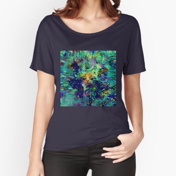 Deep Style Cat Relaxed Fit T-Shirt