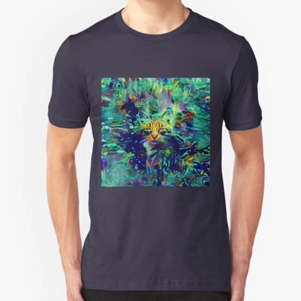 Deep Style Cat Slim Fit T-Shirt