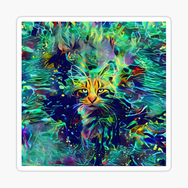 Deep Style Cat Glossy Sticker