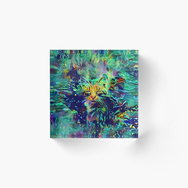 Deep Style Cat Acrylic Block