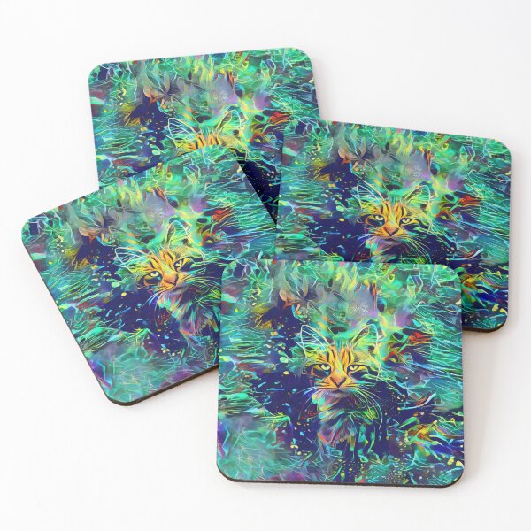 Deep Style Cat Coasters (Set of 4)