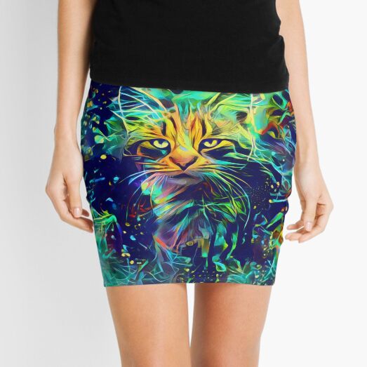 Deep Style Cat Mini Skirt