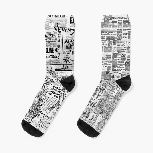 Newspaper And Journal Style Socks