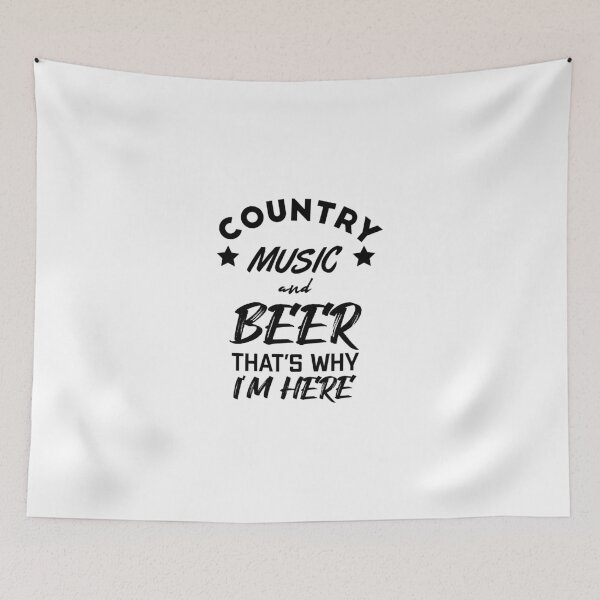 Item preview, Country Music and Beer Thats Why Im Here - Cowboys Trucks - Country Music - You Look Like I Need a Drink designed and sold by Minimalist Quotes and Sayings.