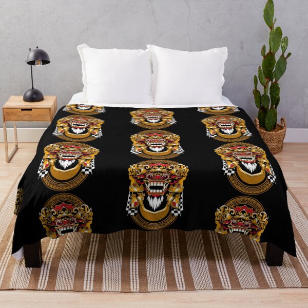 Item preview, Copia de Barong, reog, Indonesia, Bali, color completo, blanco, azul, negro, crepy, designed and sold by Design2Z.