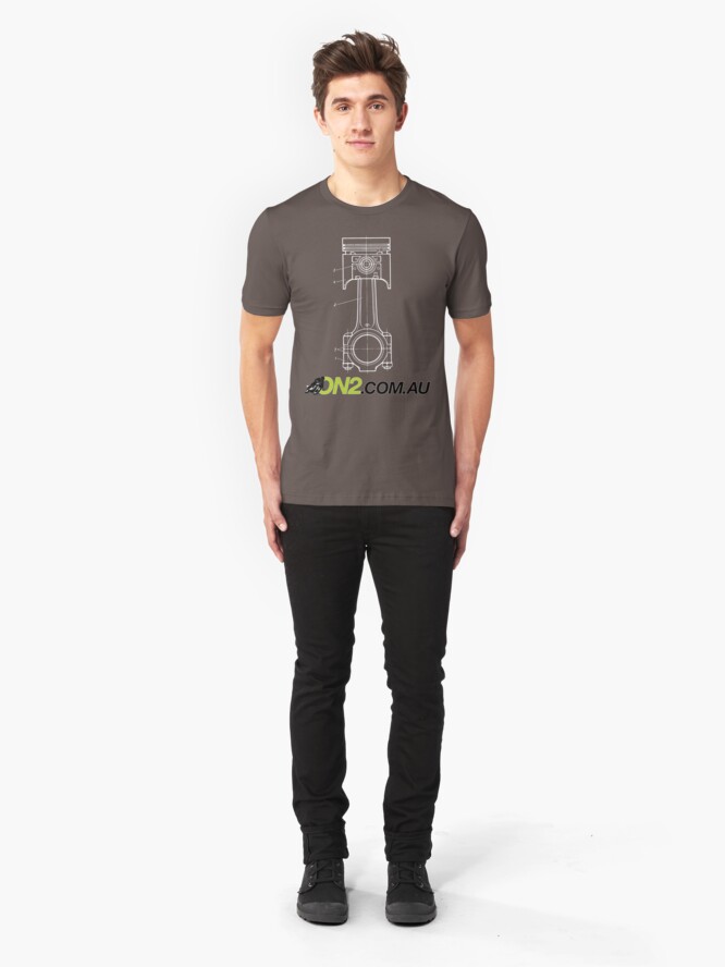 Alternate view of On2 - Piston Goes Bang Slim Fit T-Shirt