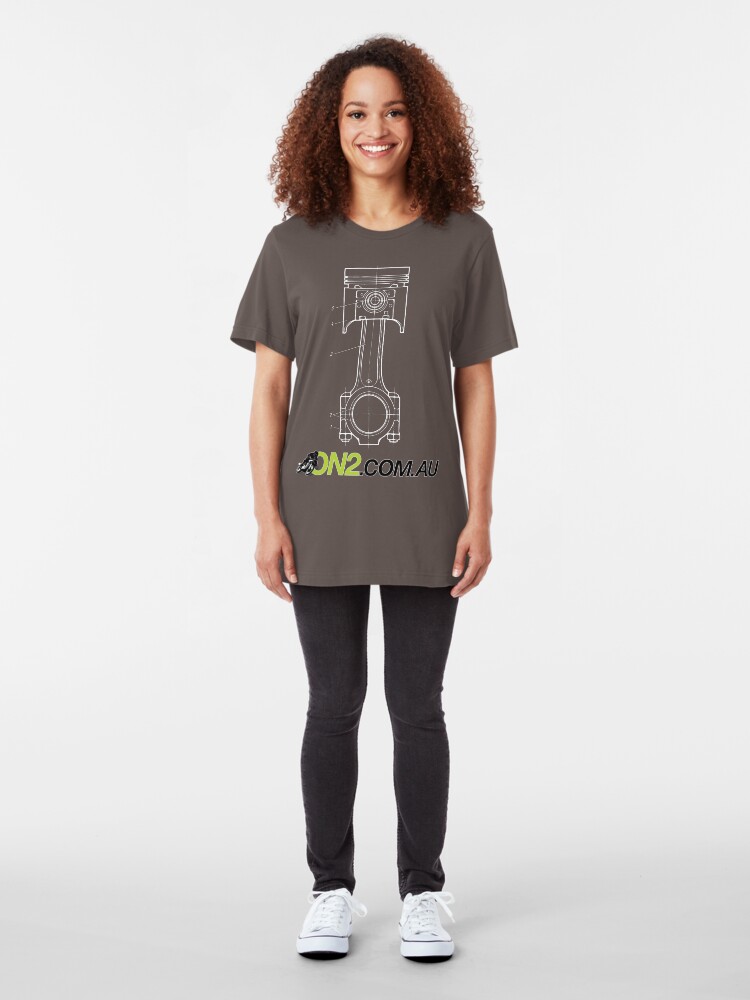 Alternate view of On2 - Piston Goes Bang Slim Fit T-Shirt