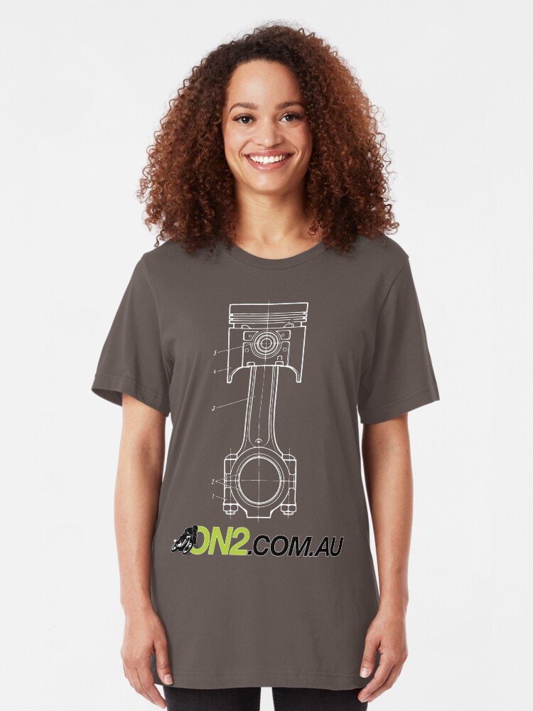 Alternate view of On2 - Piston Goes Bang Slim Fit T-Shirt